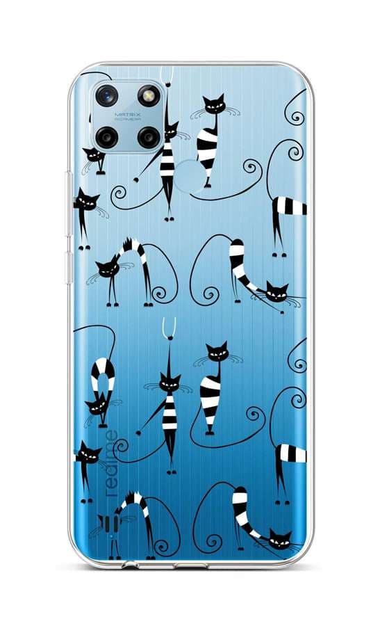 Kryt TopQ Realme C25Y silikon Cats 1 70595