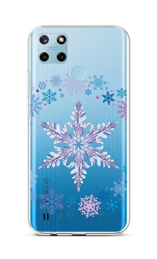 Kryt TopQ Realme C25Y silikon Snowflake 70606