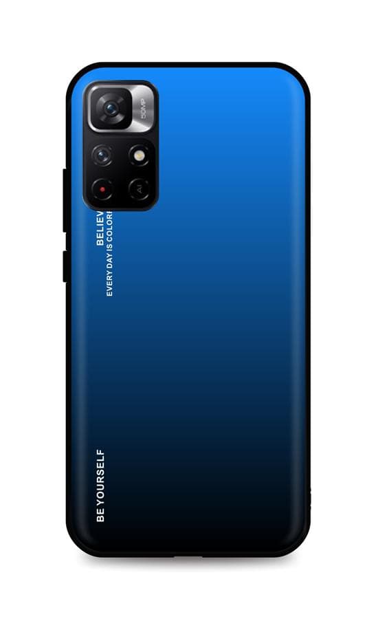 Kryt TopQ LUXURY Xiaomi Poco M4 Pro 5G pevný duhový modrý 70944