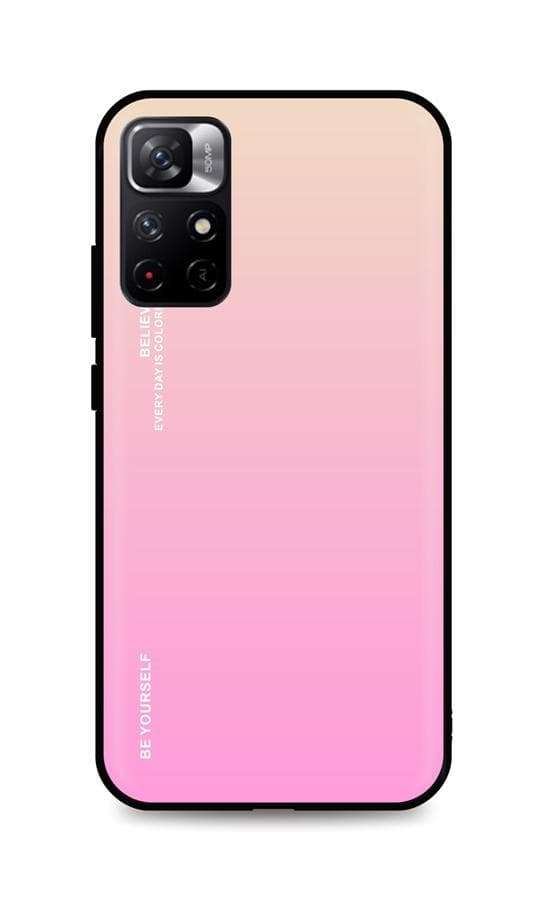 Kryt TopQ LUXURY Xiaomi Poco M4 Pro 5G pevný duhový meruňkový 70946