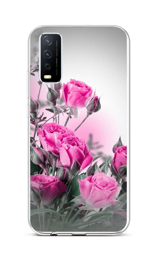 Kryt TopQ Vivo Y20s silikon Rozkvetlé růže 71014