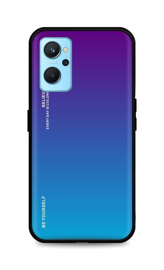 Kryt TopQ LUXURY Realme 9i pevný duhový purpurový 71057