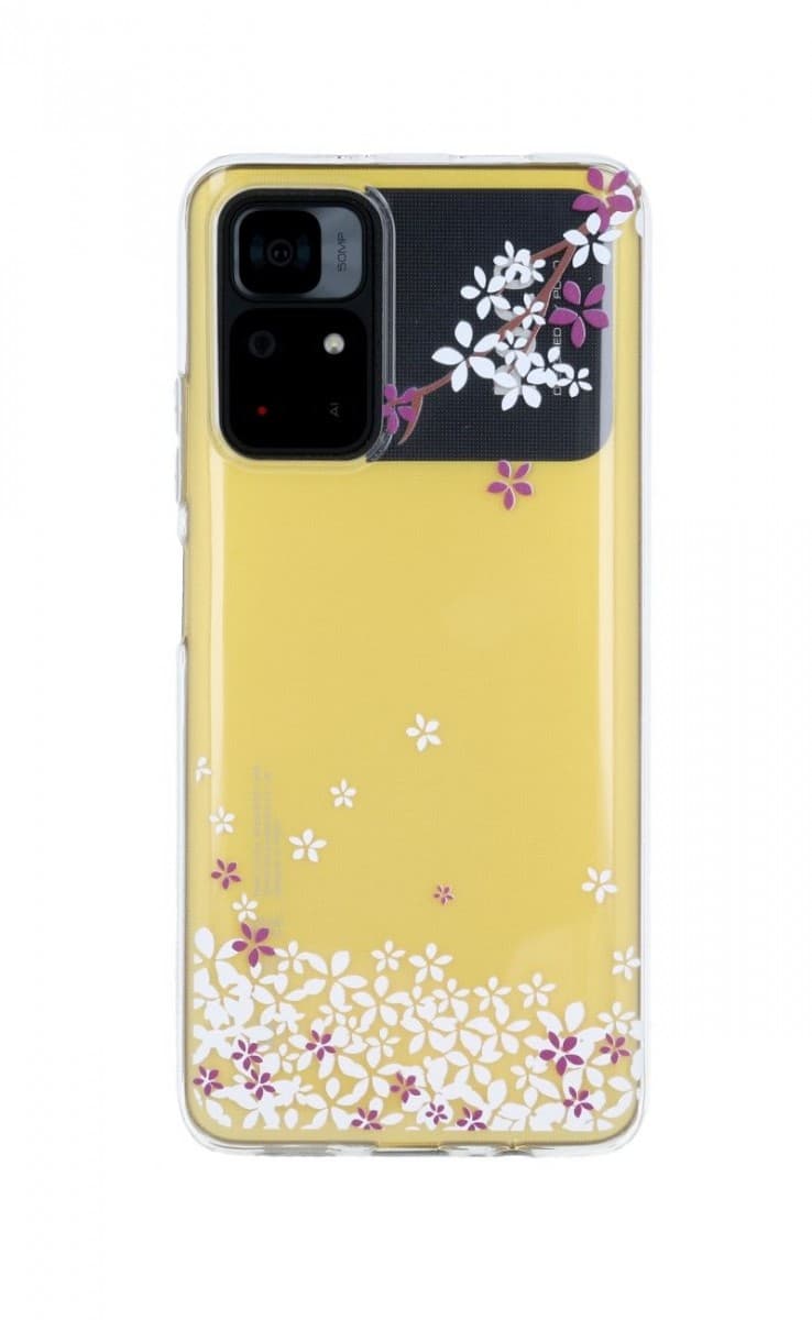 Kryt TopQ Xiaomi Poco M4 Pro 5G silikon Květy sakury 71222
