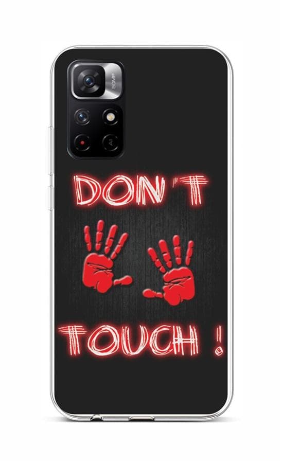Kryt TopQ Xiaomi Poco M4 Pro 5G silikon Don't Touch Red 71226