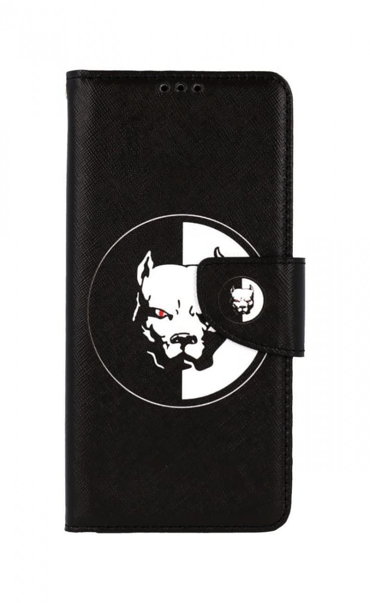 Pouzdro TopQ Vivo Y11s knížkové Černobílý pitbull 71373 - náhled 1