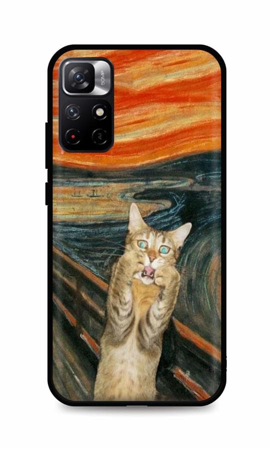 Kryt TopQ Xiaomi Poco M4 Pro 5G silikon Scared Cat 71435