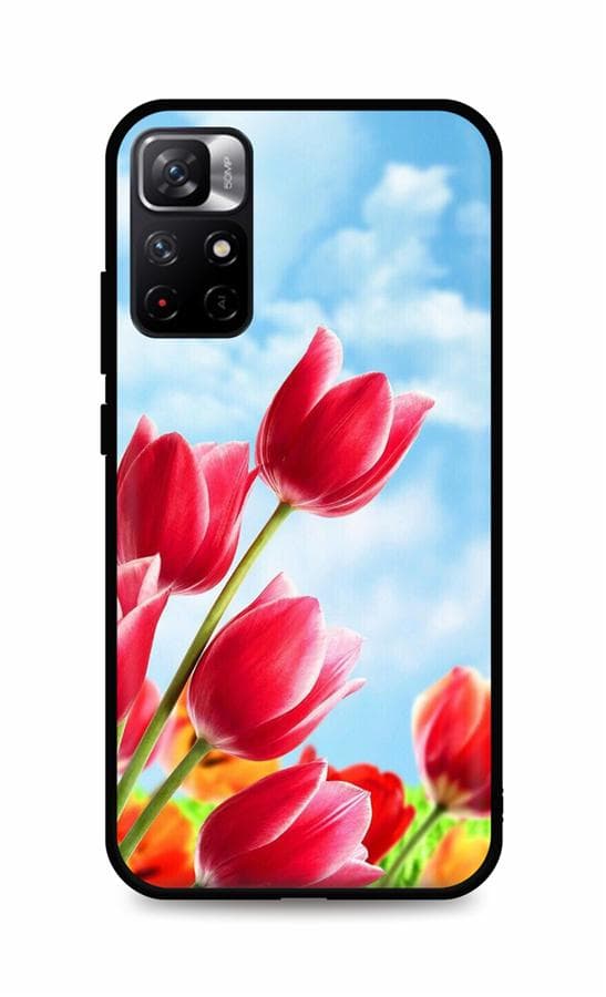 Kryt TopQ Xiaomi Poco M4 Pro 5G silikon Tulips 71450