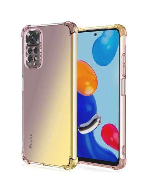 Kryt TopQ Xiaomi Redmi Note 11 silikon Shock duhový purpurovo-žlutý 71801