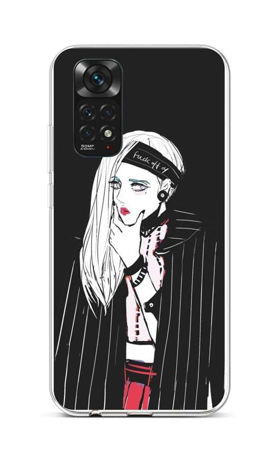 Kryt TopQ Xiaomi Redmi Note 11 silikon Dark Girl 71856
