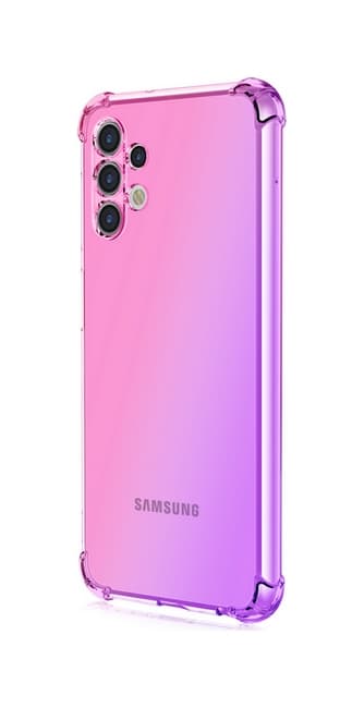 Kryt TopQ Samsung A13 silikon Shock duhový růžovo-fialový 72154