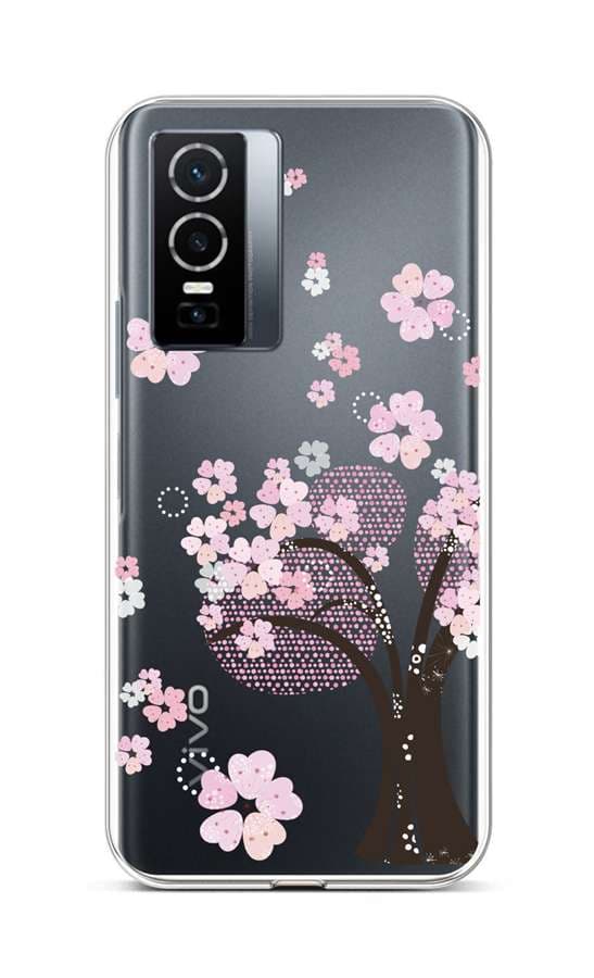 Kryt TopQ Vivo Y76 5G silikon Cherry Tree 72453