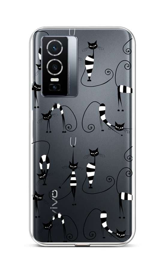 Kryt TopQ Vivo Y76 5G silikon Cats 1 72454