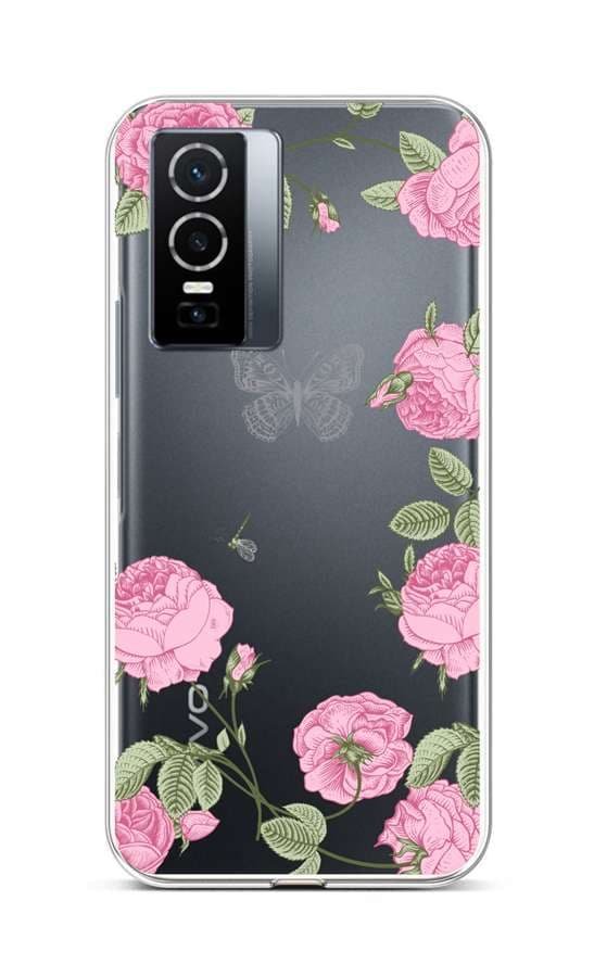 Kryt TopQ Vivo Y76 5G silikon Pivoňky 72469