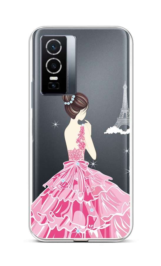 Kryt TopQ Vivo Y76 5G silikon Pink Princess 72470