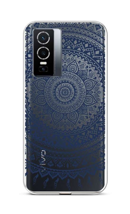 Kryt TopQ Vivo Y76 5G silikon Navy Mandala 72507