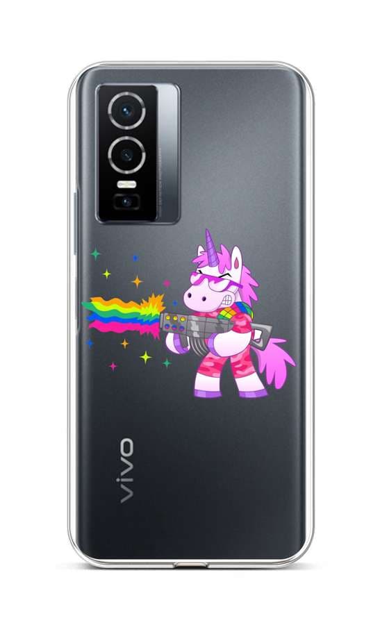 Kryt TopQ Vivo Y76 5G silikon Rainbow Gun 72512