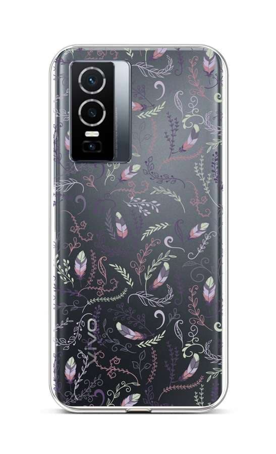 Kryt TopQ Vivo Y76 5G silikon Peříčka 2 72520