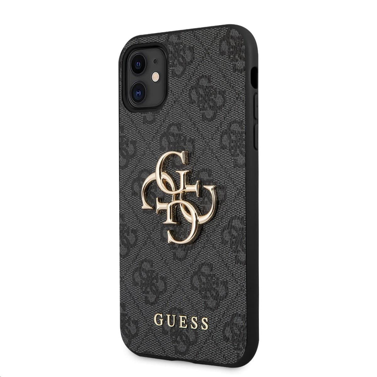 Guess PU 4G Metal Logo Zadní Kryt pro iPhone 11 Grey - náhled 1