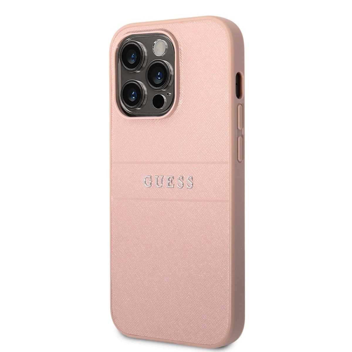 Guess PU Leather Saffiano Zadní Kryt pro iPhone 14 Pro Max Pink - náhled 1