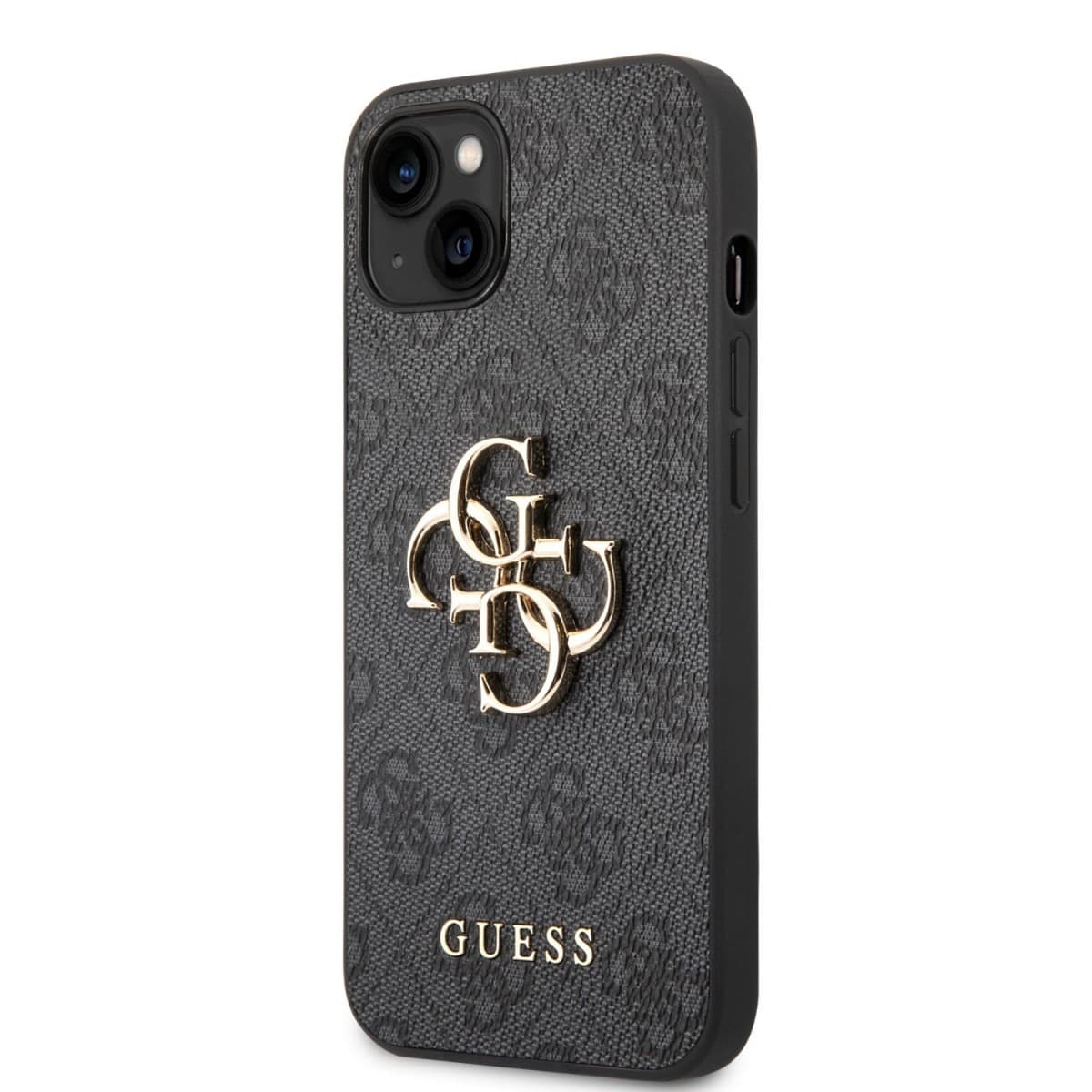Guess PU 4G Metal Logo Zadní Kryt pro iPhone 14 Grey - náhled 1