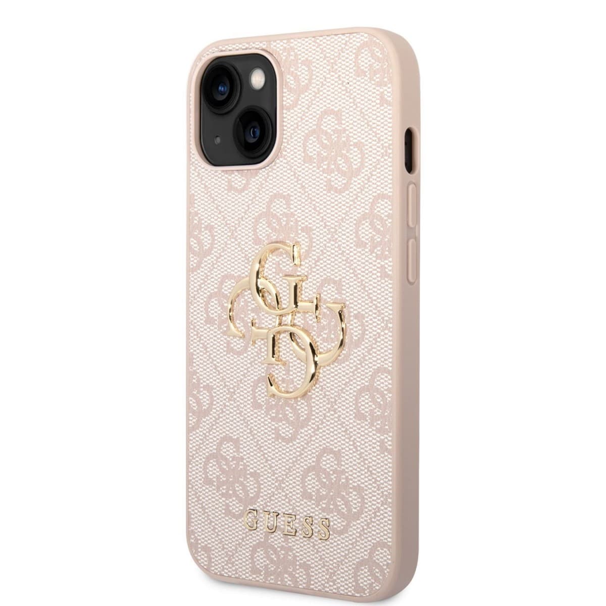 Guess PU 4G Metal Logo Zadní Kryt pro iPhone 14 Pink - náhled 1