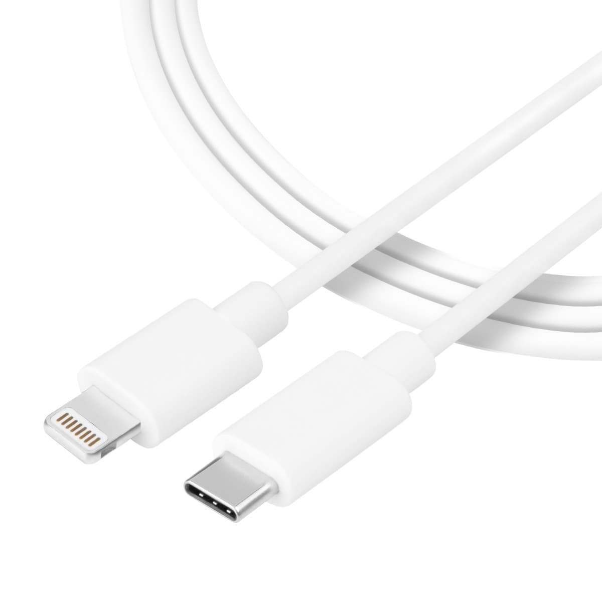 Tactical Smooth Thread Cable USB-C/Lightning 0.3m White - náhled 1