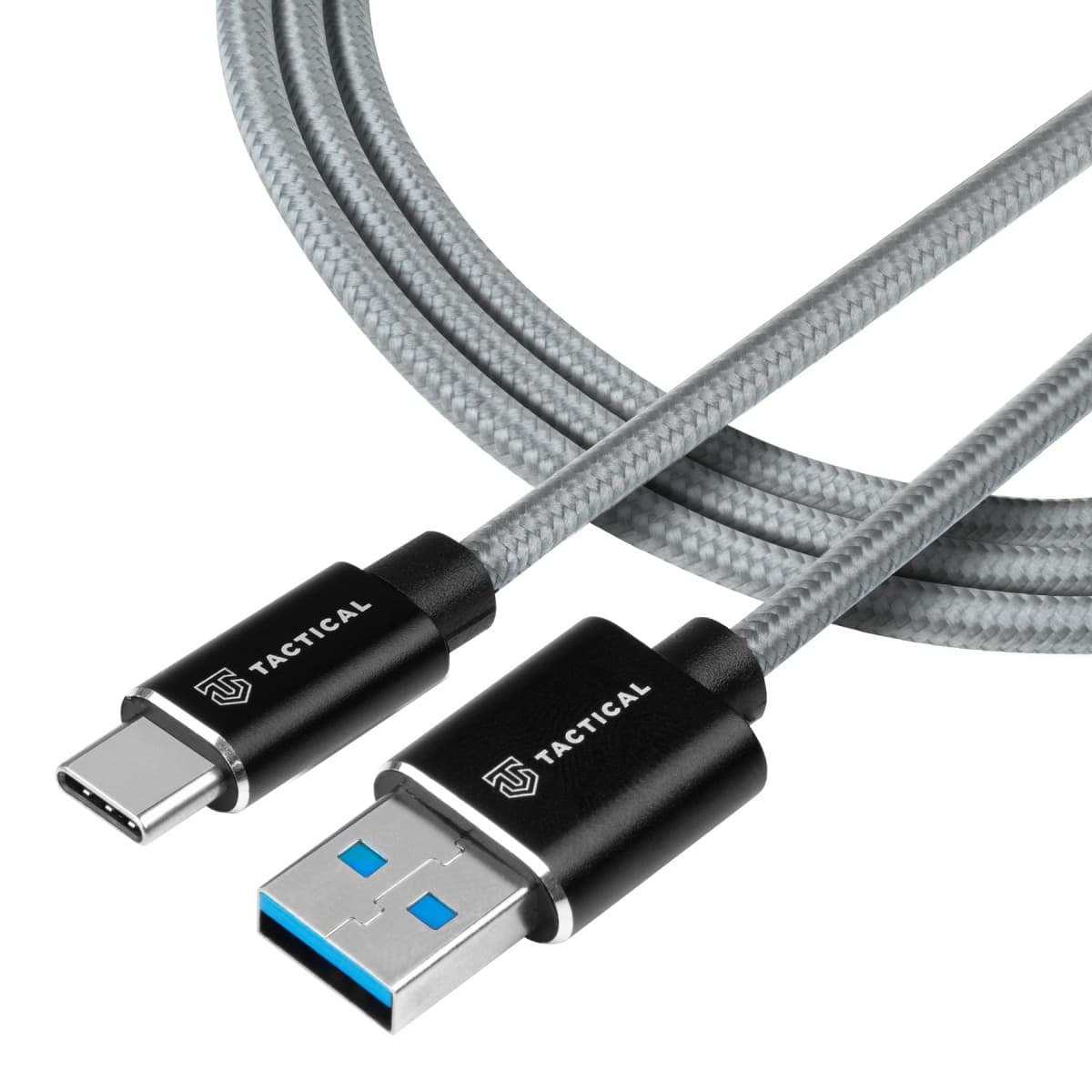 Tactical Fast Rope Aramid Cable USB-A/USB-C  0.3m Grey - náhled 1