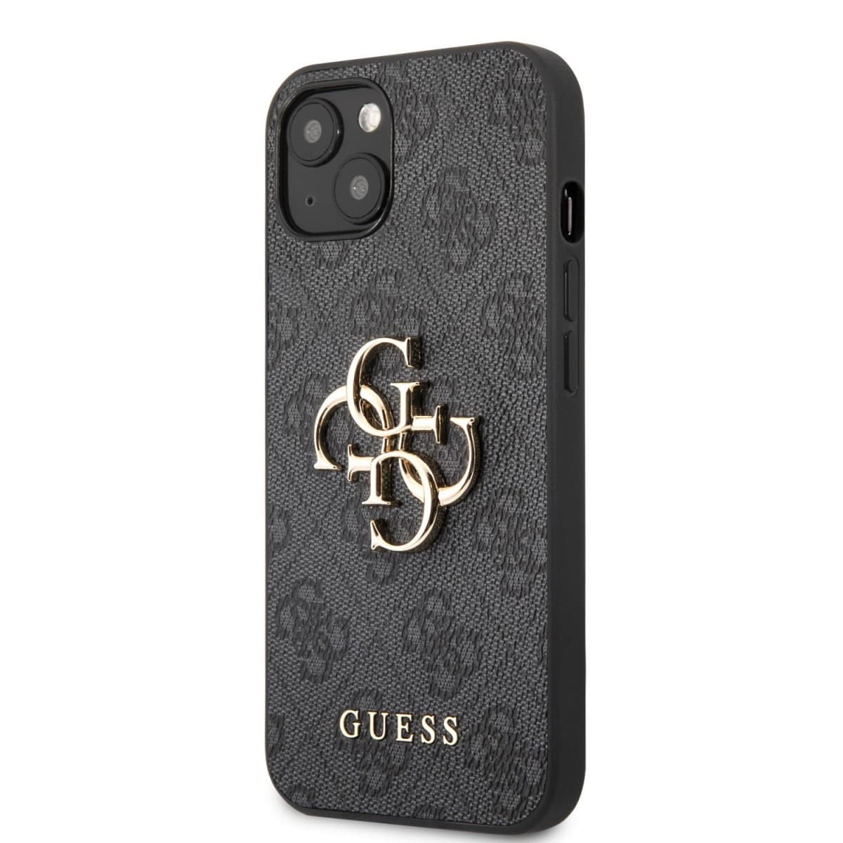 Guess PU 4G Metal Logo Zadní Kryt pro iPhone 13 Grey - náhled 1