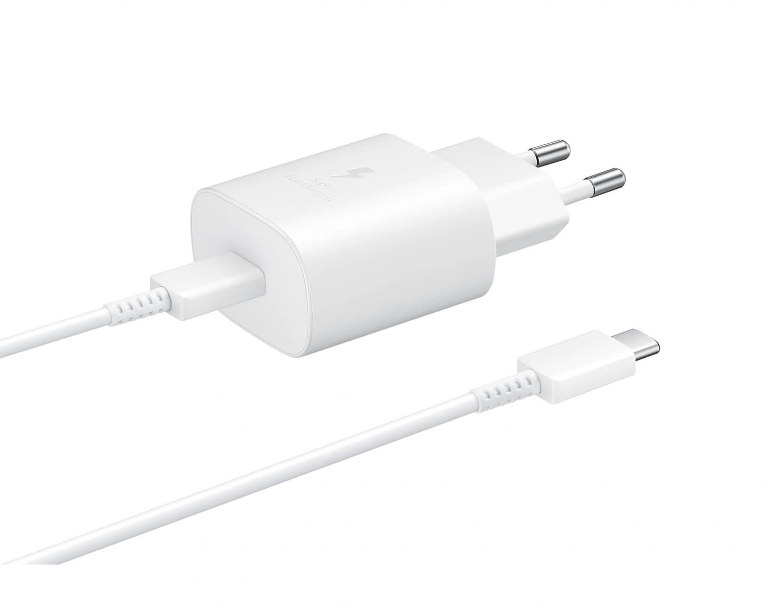 EP-TA800XWE Samsung Quickcharge 25W Cestovní nabíječka + USB-C Datový Kabel White