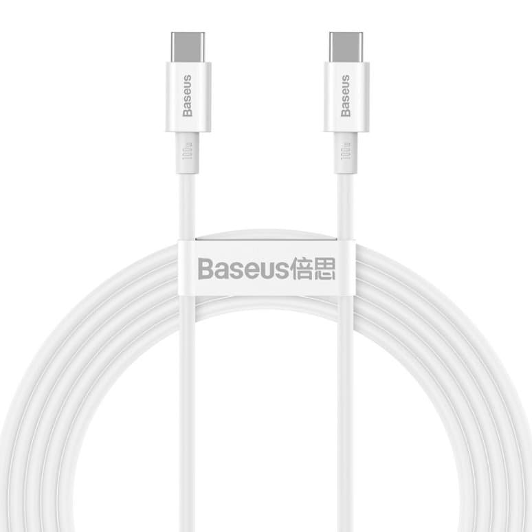 Baseus CATYS-C02 Superior Fast Charging Datový Kabel USB-C - USB-C 100W 2m White - náhled 1