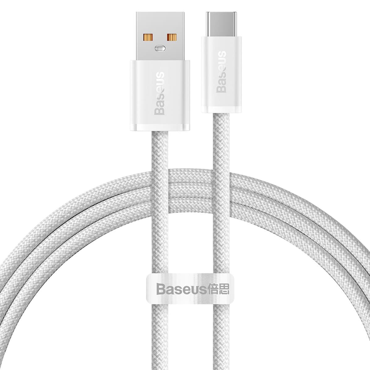 Baseus CALD000602 Dynamic Series Fast Charging Datový Kabel USB - USB-C 100W 1m White - náhled 1