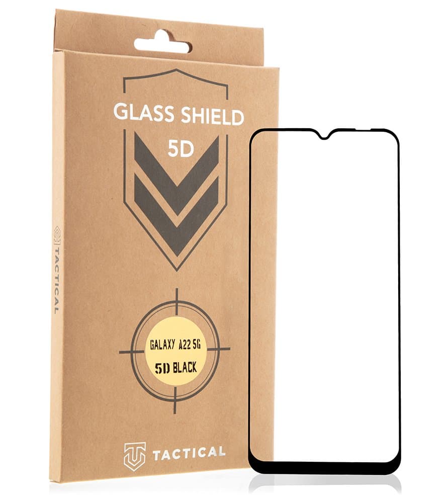 Tactical Glass Shield 5D sklo pro Samsung Galaxy A22 5G Black - náhled 1
