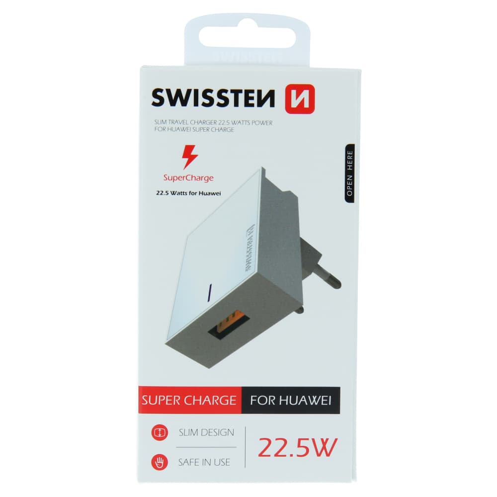 Swissten síťový adaptér pro huawei super charge 22,5w bílý - náhled 1
