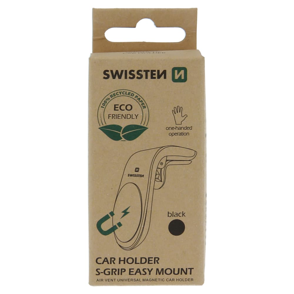 Magnetický držák do ventilace auta swissten easy mount černý (eco balení) - náhled 1
