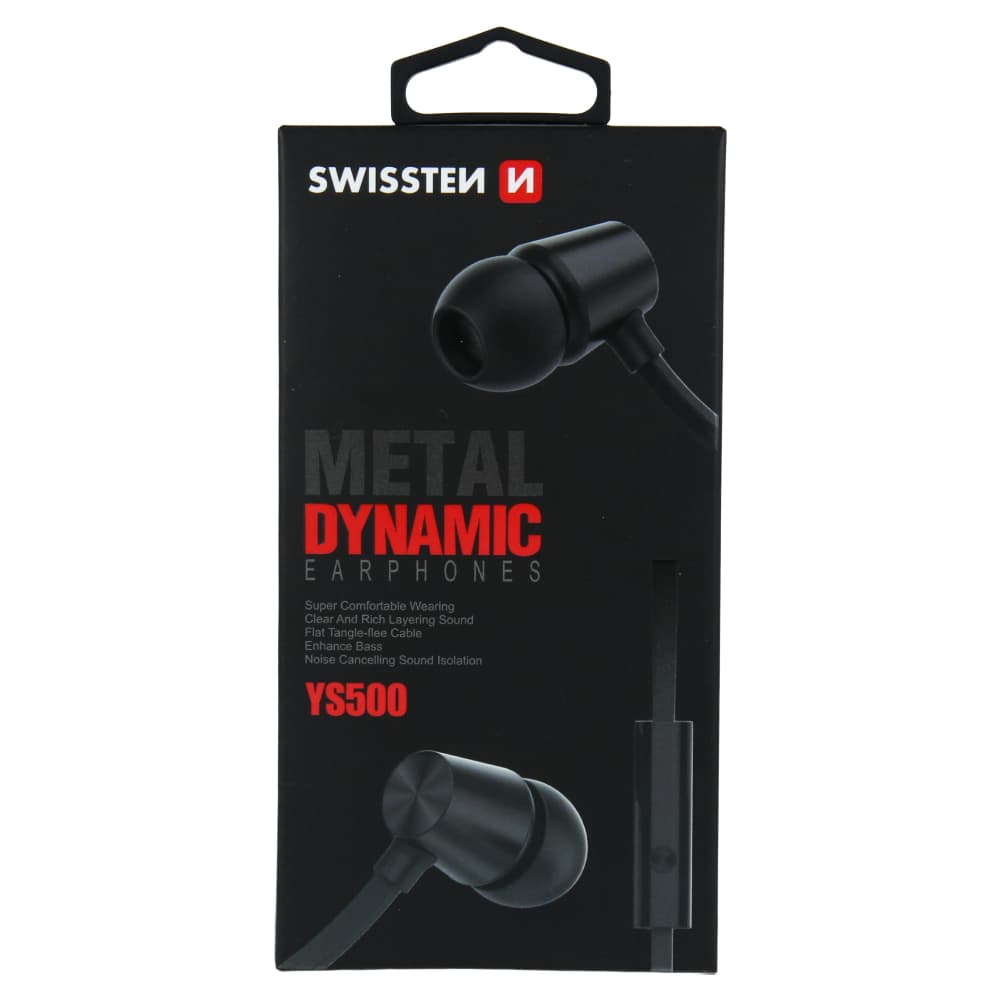 Sluchátka swissten earbuds dynamic ys500 černá - náhled 1