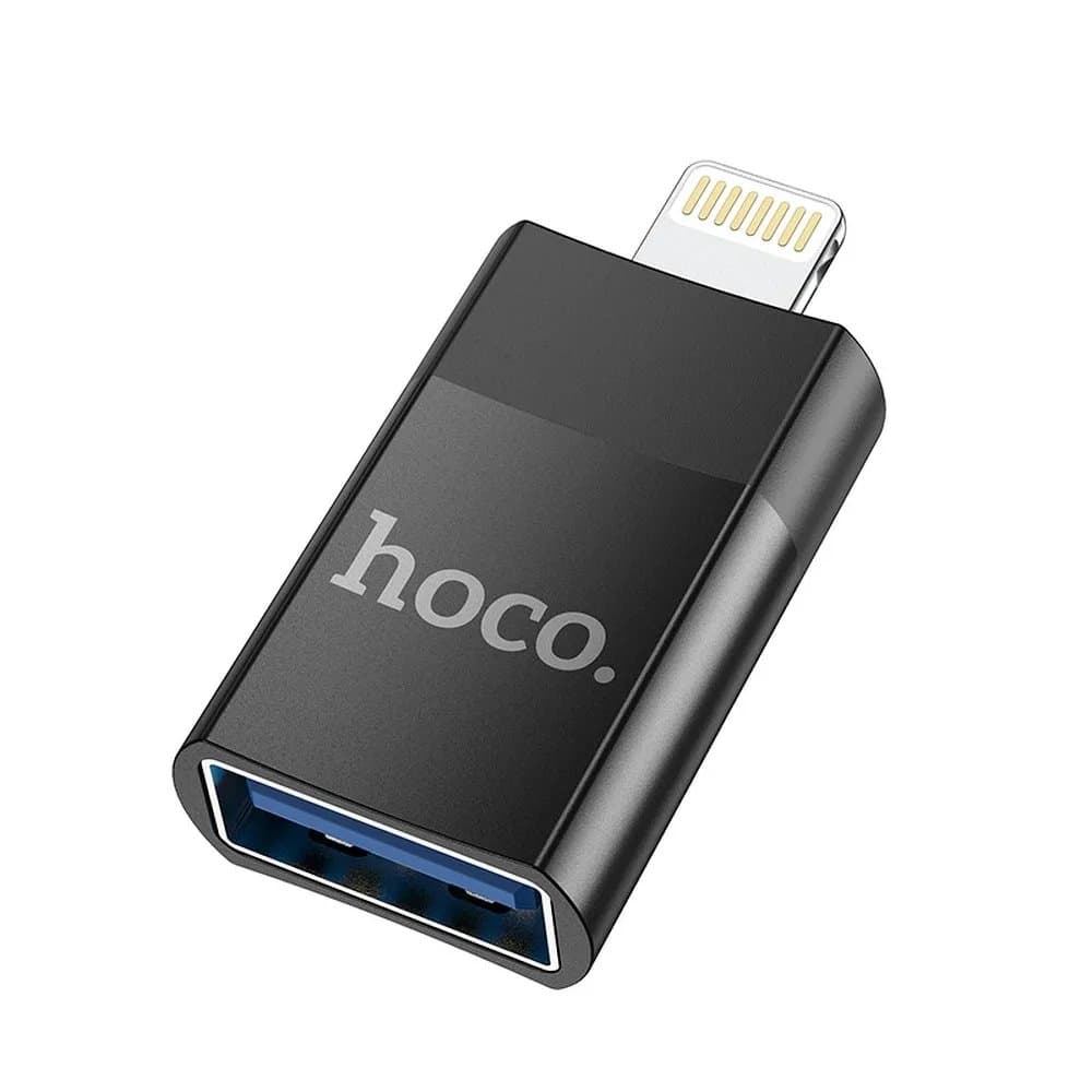 HOCO UA17 Lightning/USB-A OTG Adaptér Black - náhled 1