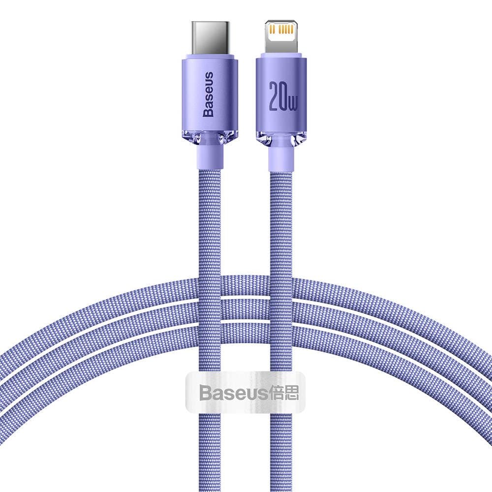 Baseus CAJY000205 Crystal Shine Series Datový Kabel USB-C - Lightning 20W 1,2m Purple - náhled 1