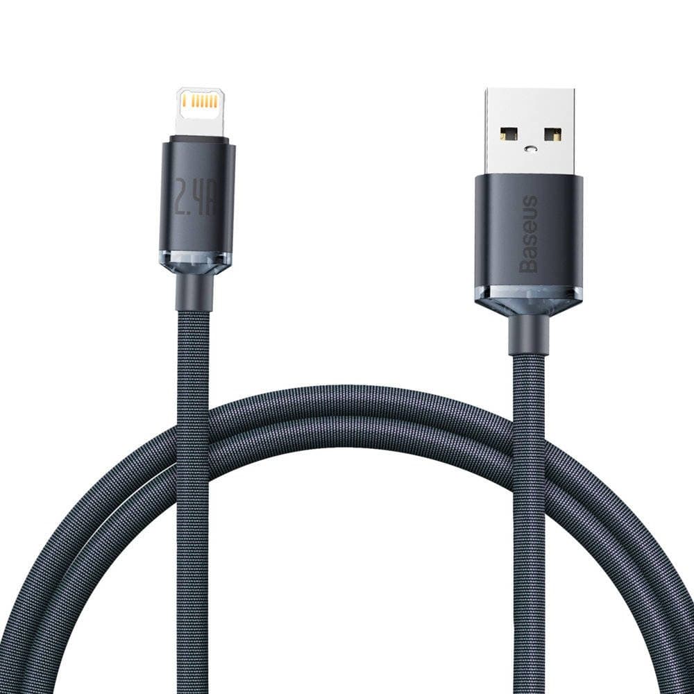 Baseus CAJY000001 Crystal Shine Series Datový Kabel USB - Lightning 20W 1,2m Black - náhled 1