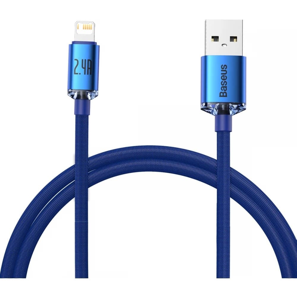 Baseus CAJY000003 Crystal Shine Series Datový Kabel USB - Lightning 20W 1,2m Blue - náhled 1