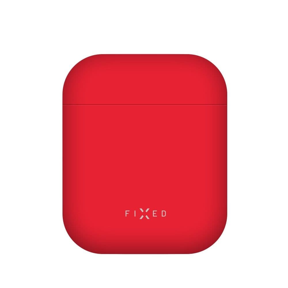 Ultratenké silikonové pouzdro FIXED Silky pro Apple Airpods, červené