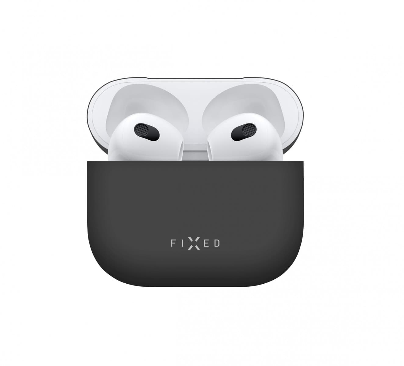 Ultratenké silikonové pouzdro FIXED Silky pro Apple Airpods 3, černé