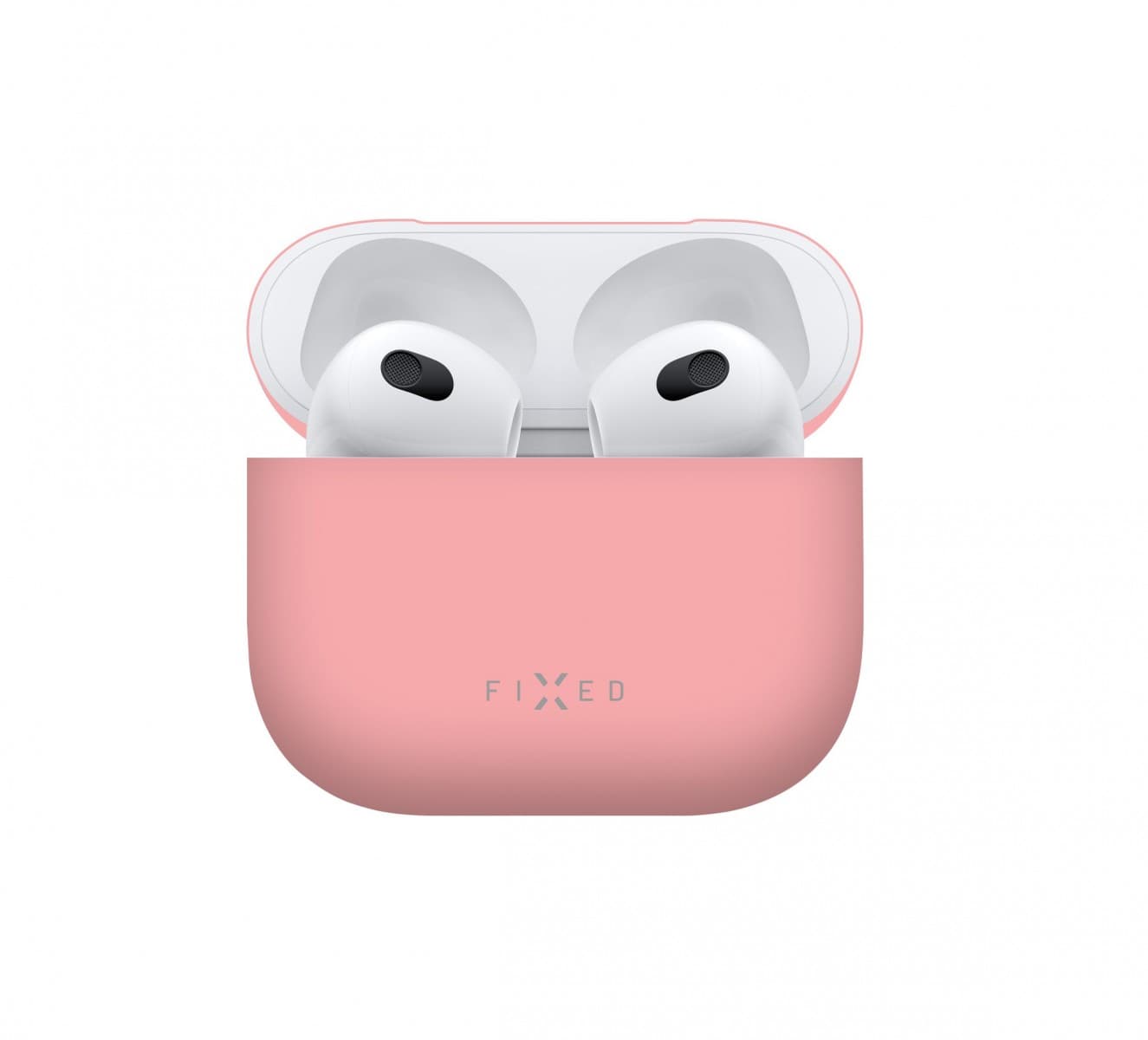 Ultratenké silikonové pouzdro FIXED Silky pro Apple Airpods 3, růžové