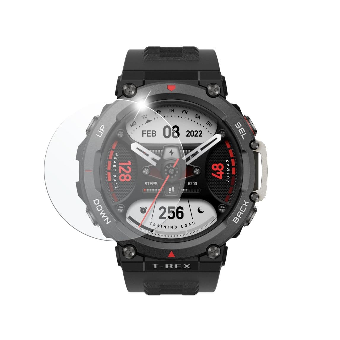 Ochranné tvrzené sklo FIXED pro smartwatch Amazfit T-Rex 2, 2ks v balení, čiré - náhled 1