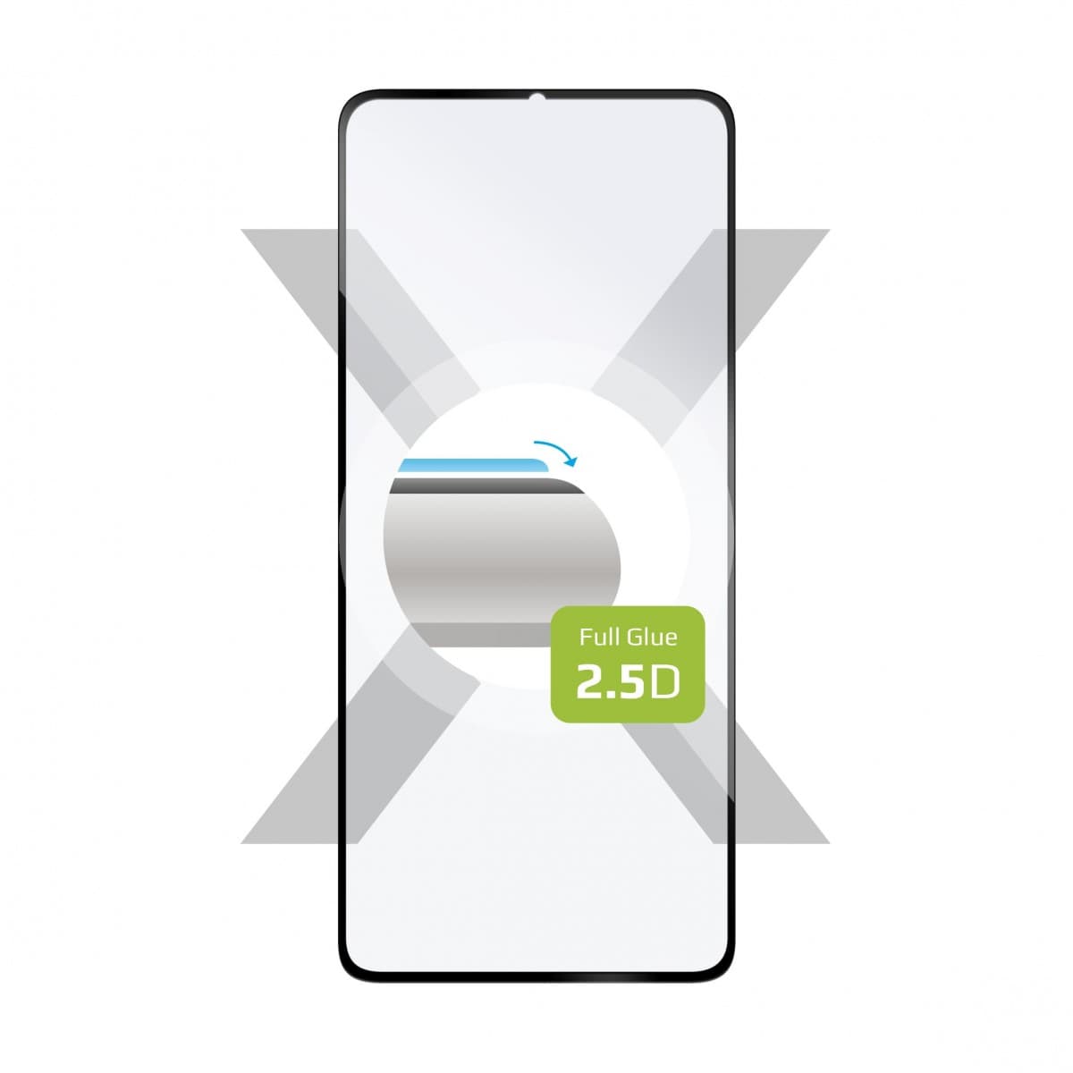 Ochranné tvrzené sklo FIXED Full-Cover pro Vivo X80 Lite, lepení přes celý displej, černé - náhled 1