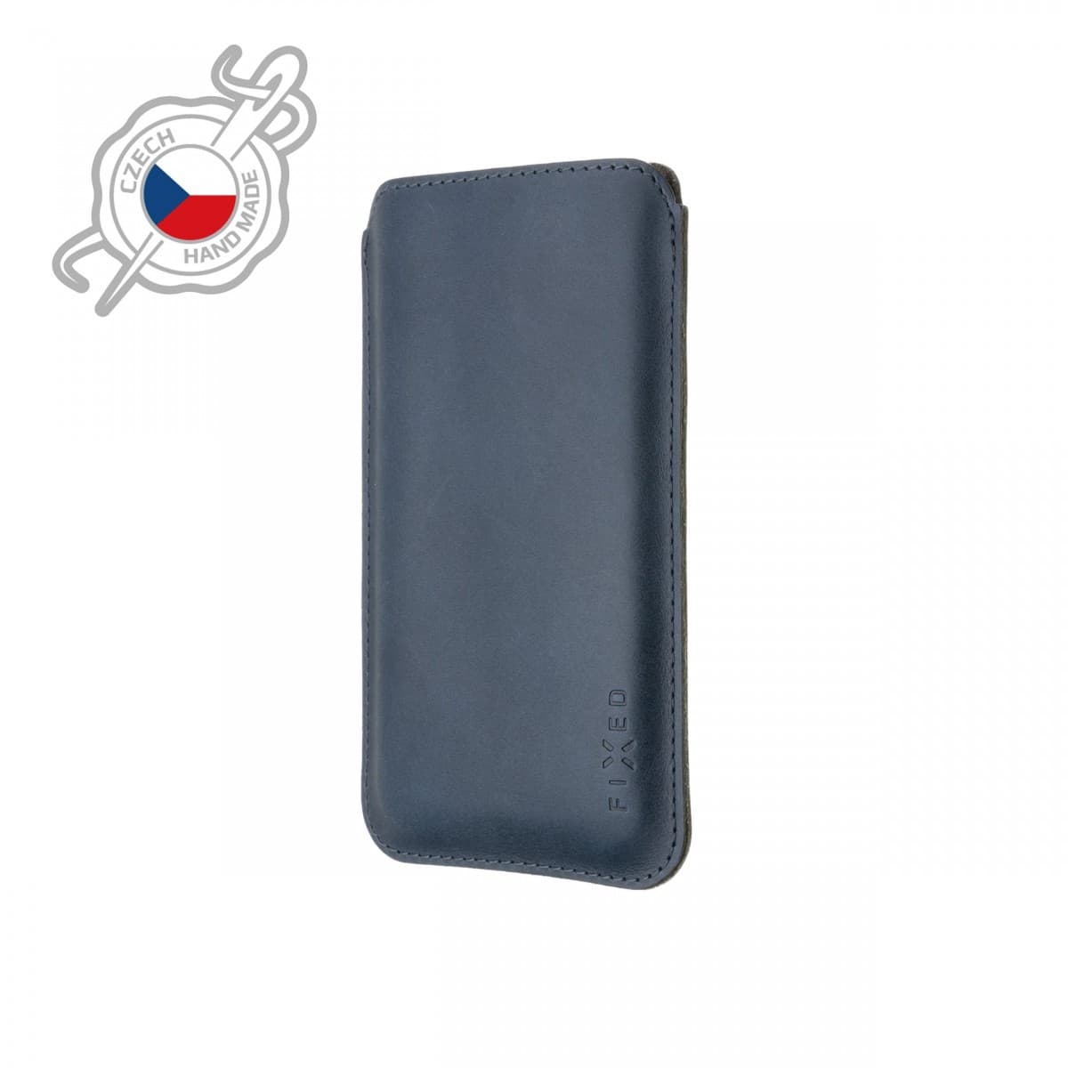 Tenké pouzdro FIXED Slim vyrobené z pravé kůže pro Apple iPhone 12 Pro Max/13 Pro Max, modré - náhled 1