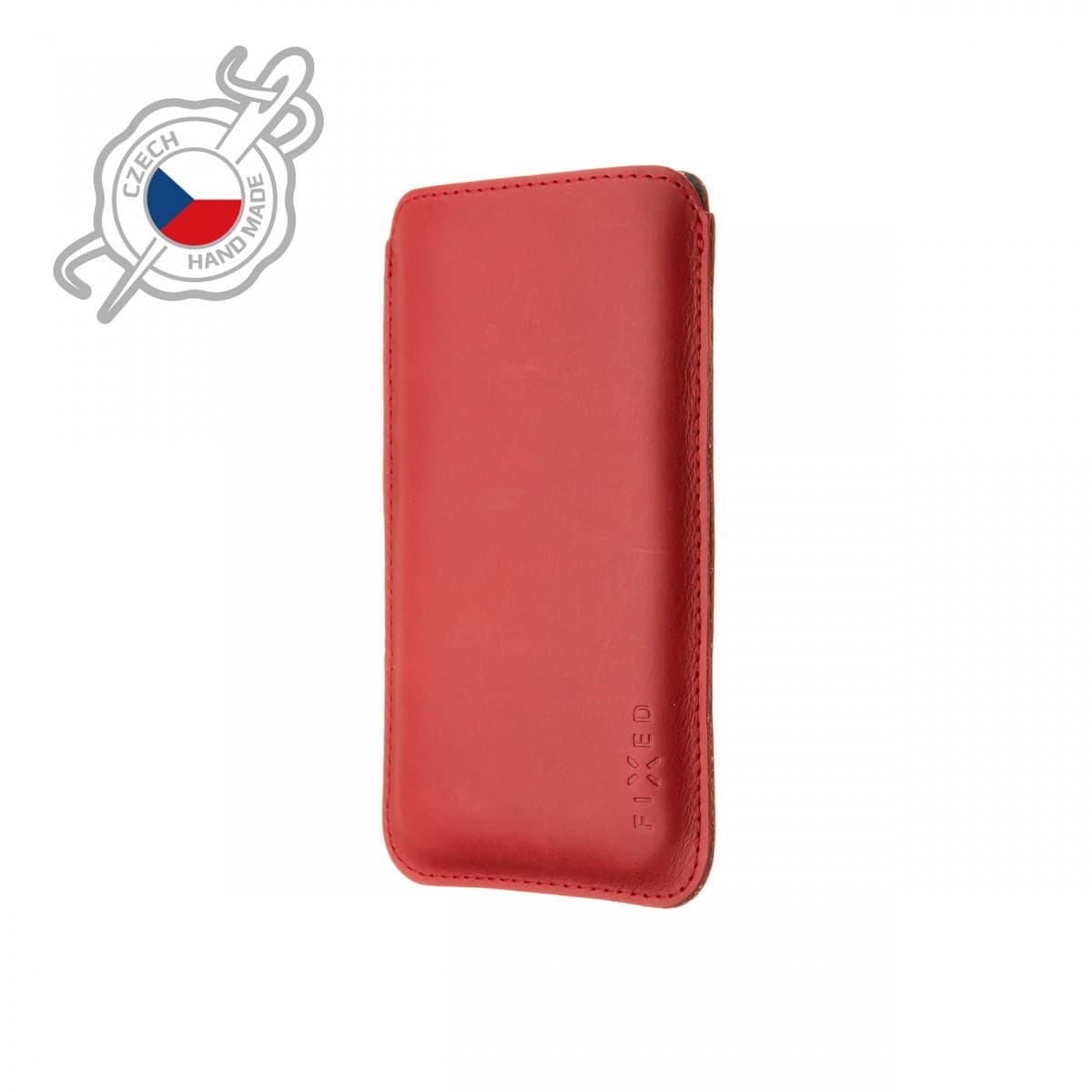 Tenké pouzdro FIXED Slim vyrobené z pravé kůže pro Apple iPhone 12/12 Pro/13/13 Pro, červené - náhled 1