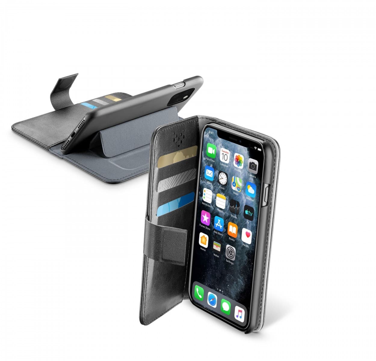 Pouzdro typu kniha CellularLine Book Agenda pro Apple iPhone 11 Pro Max, černé - náhled 1