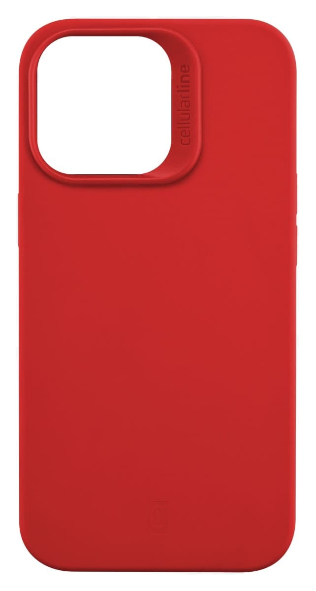 Ochranný silikonový kryt Cellularline Sensation pro Apple iPhone 14 PRO, červený - náhled 1