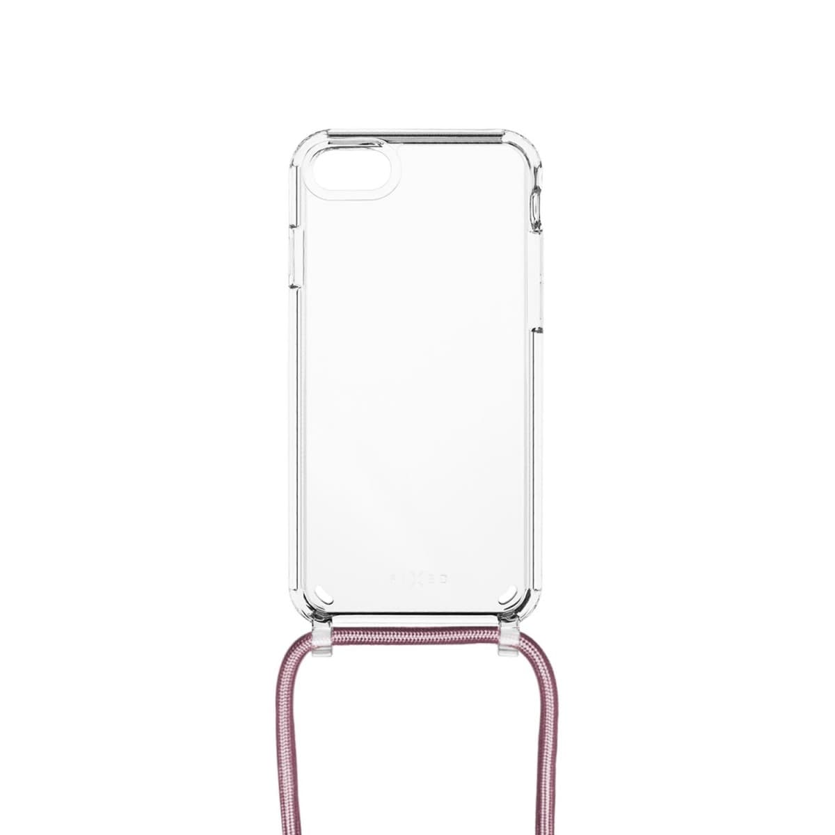Pouzdro FIXED Pure Neck s růžovou šňůrkou na krk pro Apple iPhone 7/8/SE (2020/2022) - náhled 1