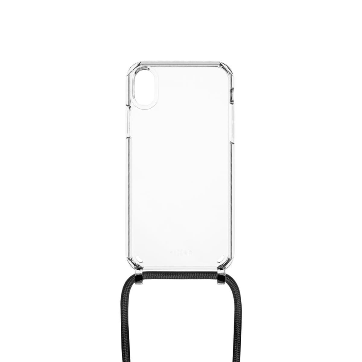 Pouzdro FIXED Pure Neck s černou šňůrkou na krk pro Apple iPhone XR - náhled 1